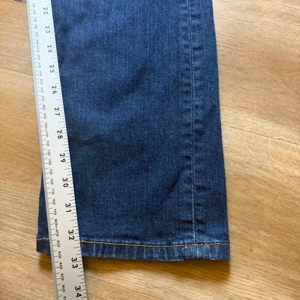 Levi's 513 Slim Straight Jeans Mens 32x34 Dark Wash Indigo Stretch Denim Pants